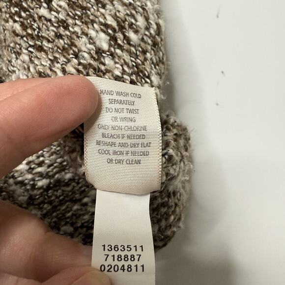 Pure J. Jill Cardigan Sweater Womens L Large Brown Cotton Acrylic Blend Pockets - Picture 8 of 9